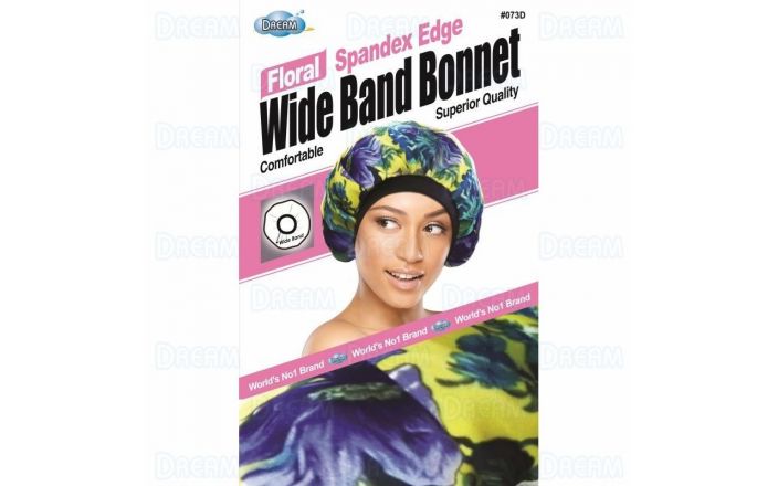Bonnet satin pour cheveux floral